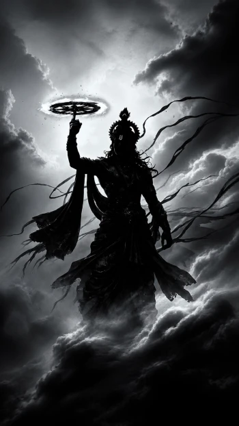 Lord Krishna Dark Wallpaper for mobile HD