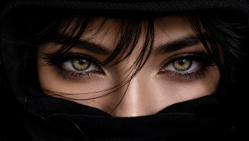 Dark wallpaper of beautiful girls eye desktop wallpaper